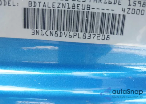 2023 Nissan Versa 1.6 S Xtronic Cvt z USA, uszkodzony, nr VIN 3N1CN8DV6PL837208